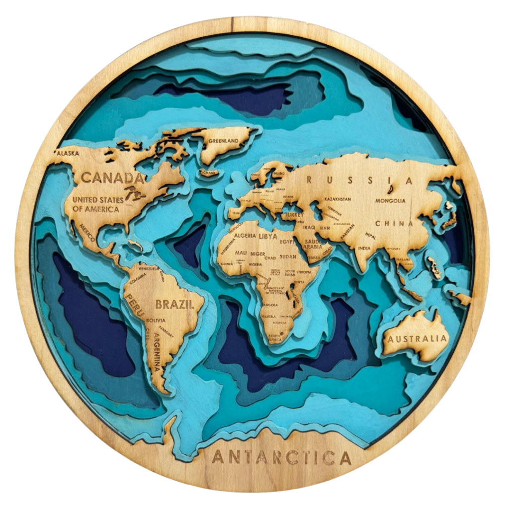7 layer world map