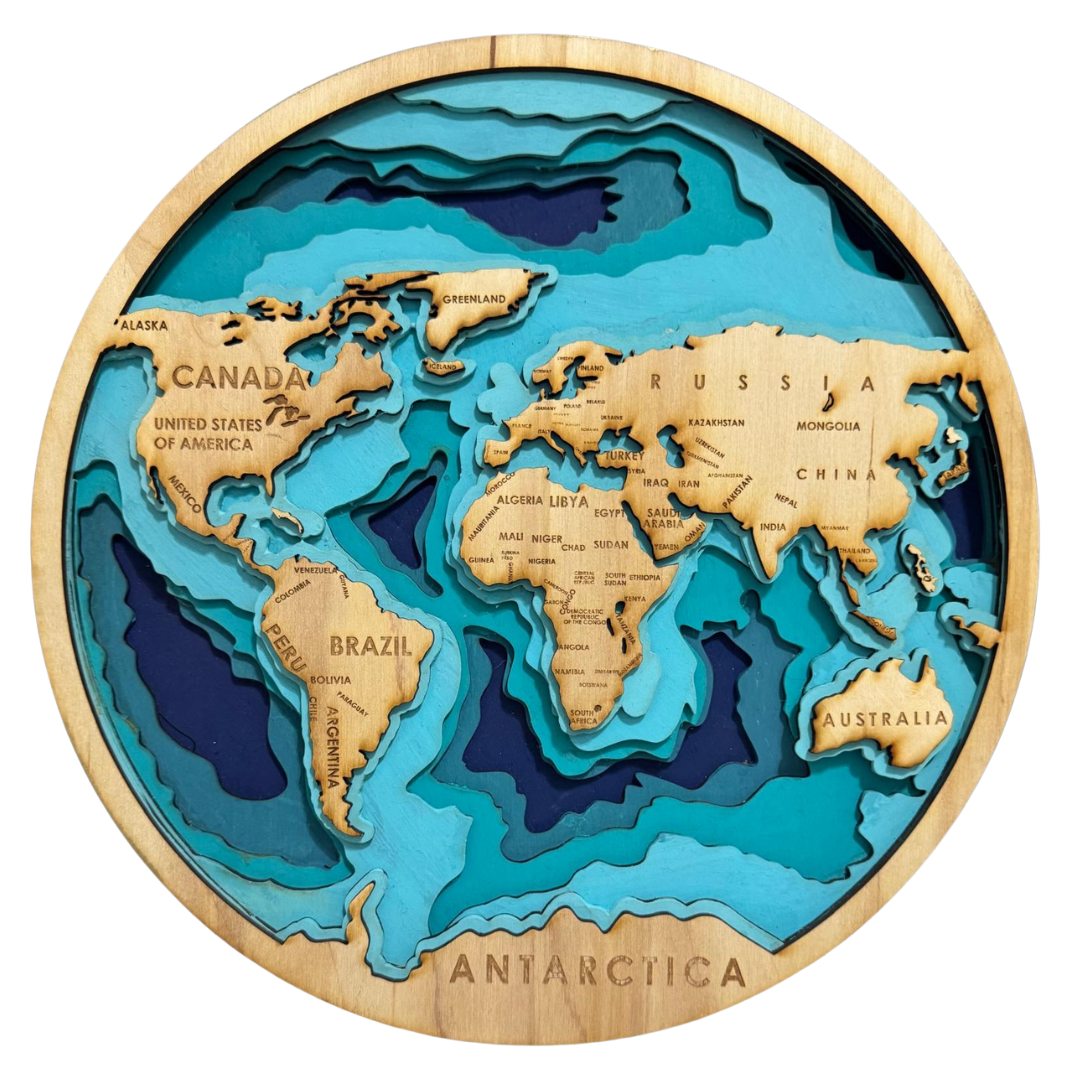 7 layer world map